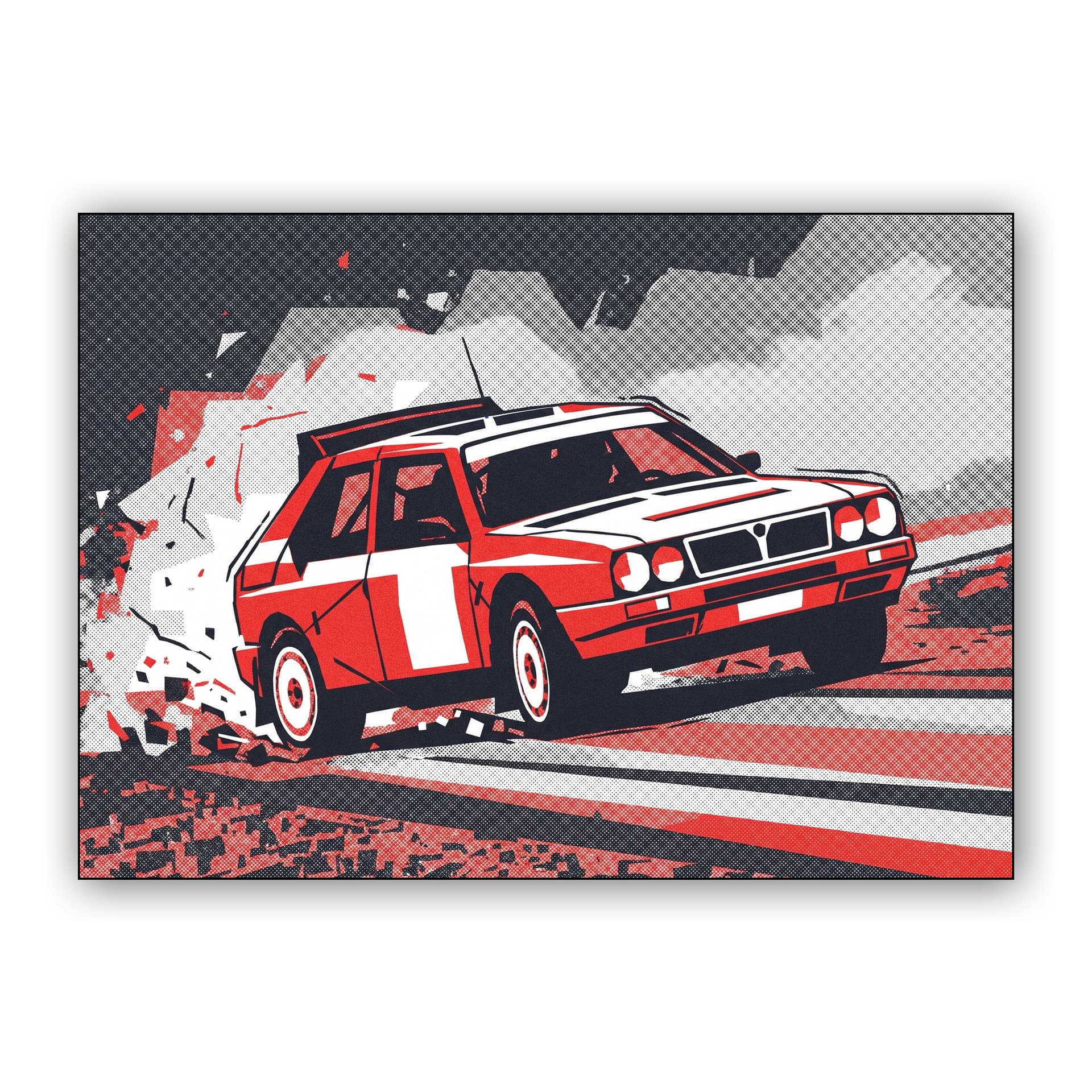 Lancia Delta S4 Halftone Pop Art