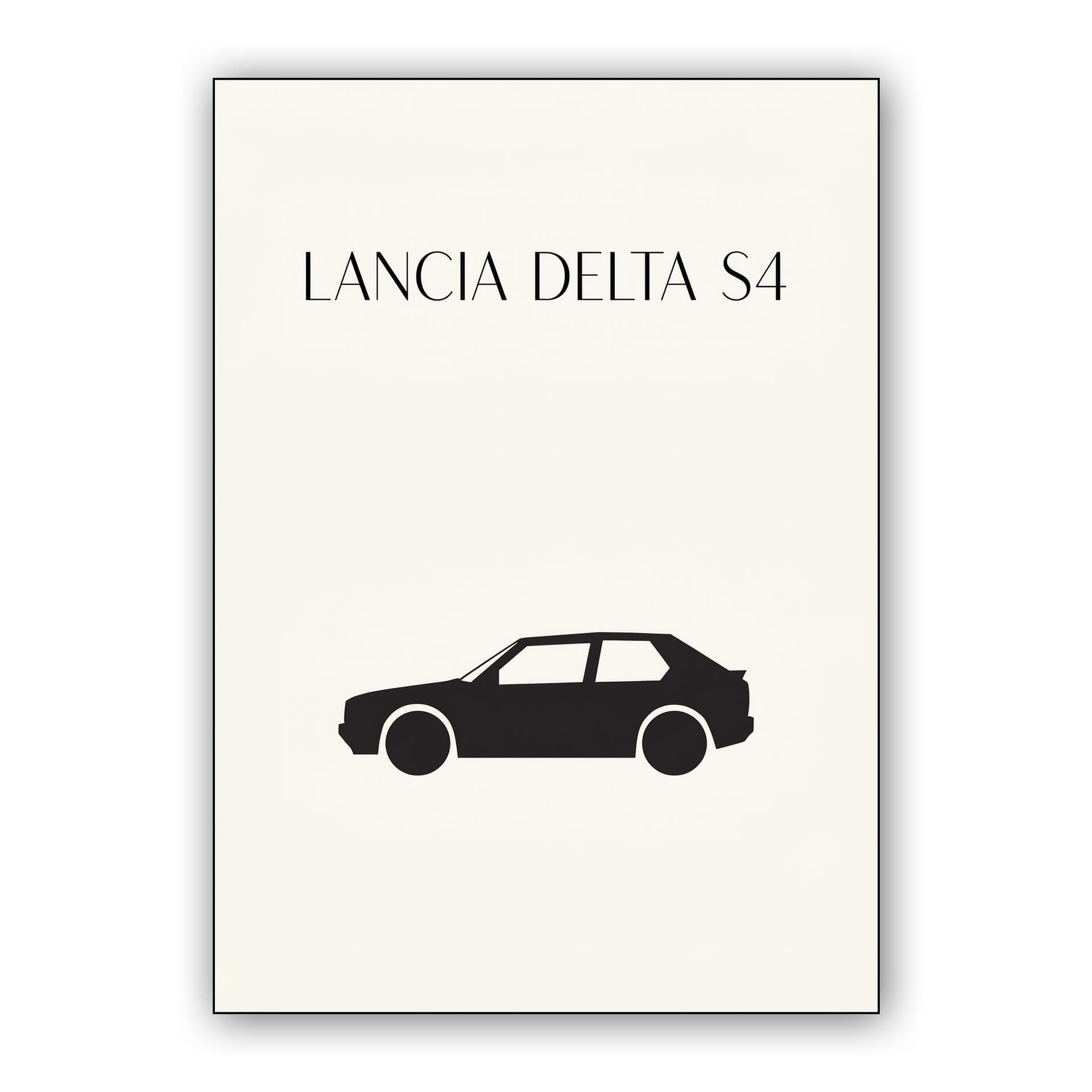 Lancia Delta S4 Minimalist Silhouette Art