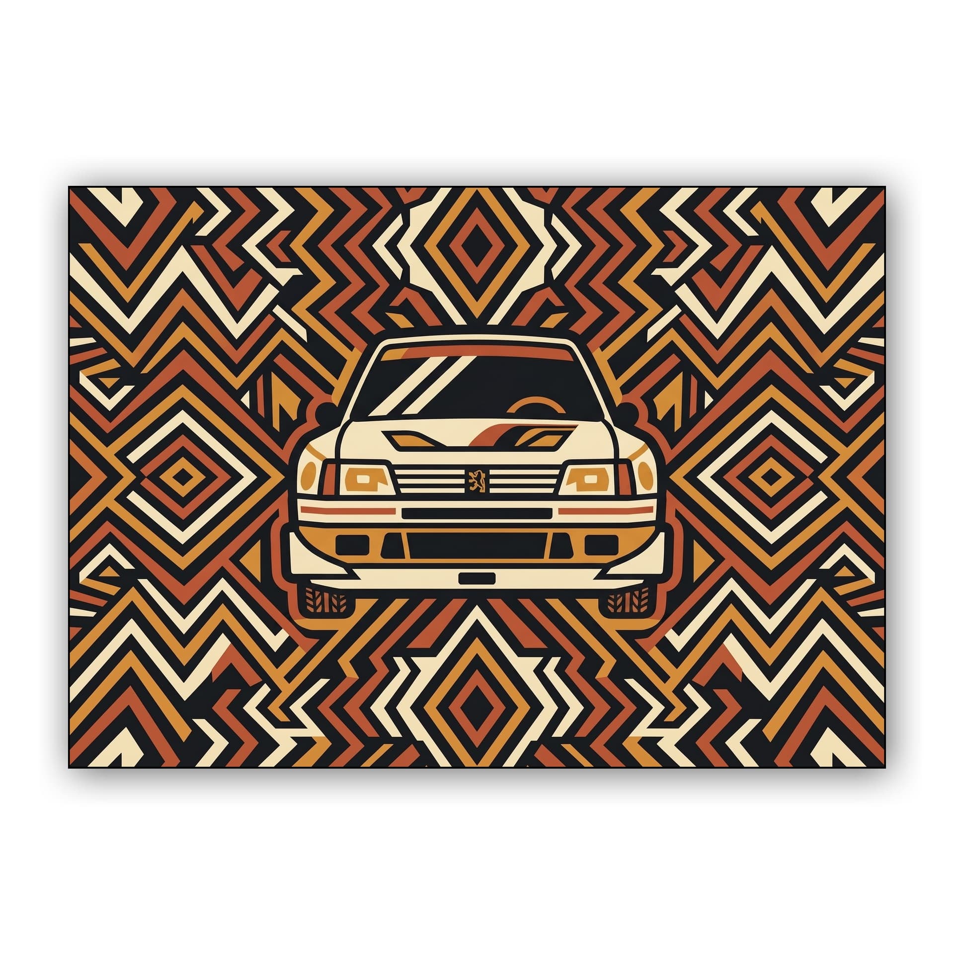 Peugeot 205 T16 Geometric Pattern Art