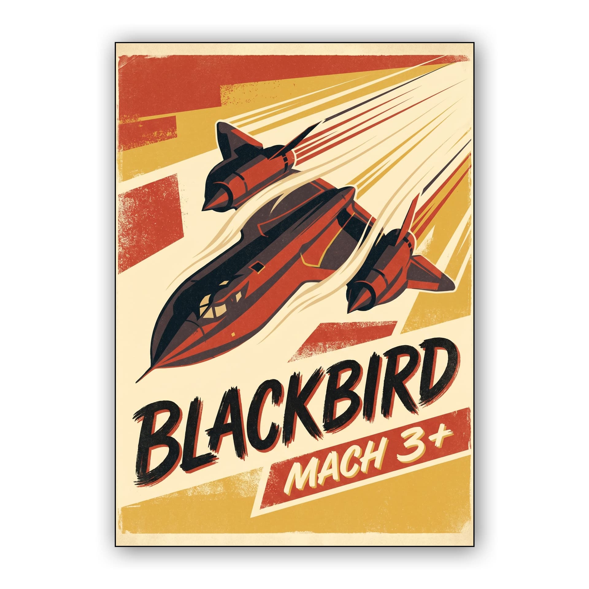 SR-71 Mach 3 Retro Poster