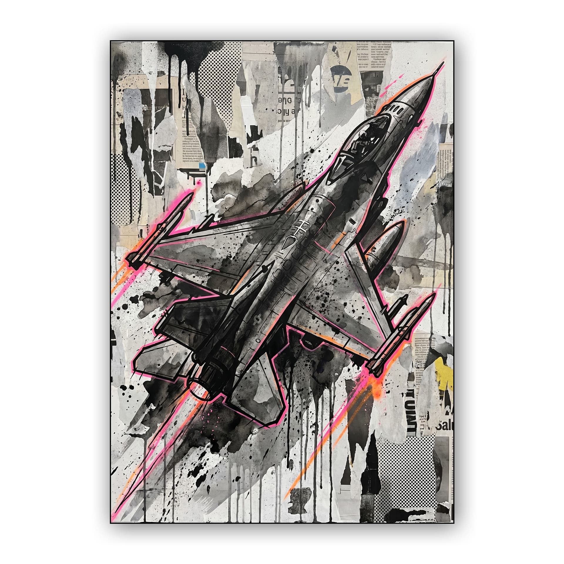 F-16 Street Art Collage