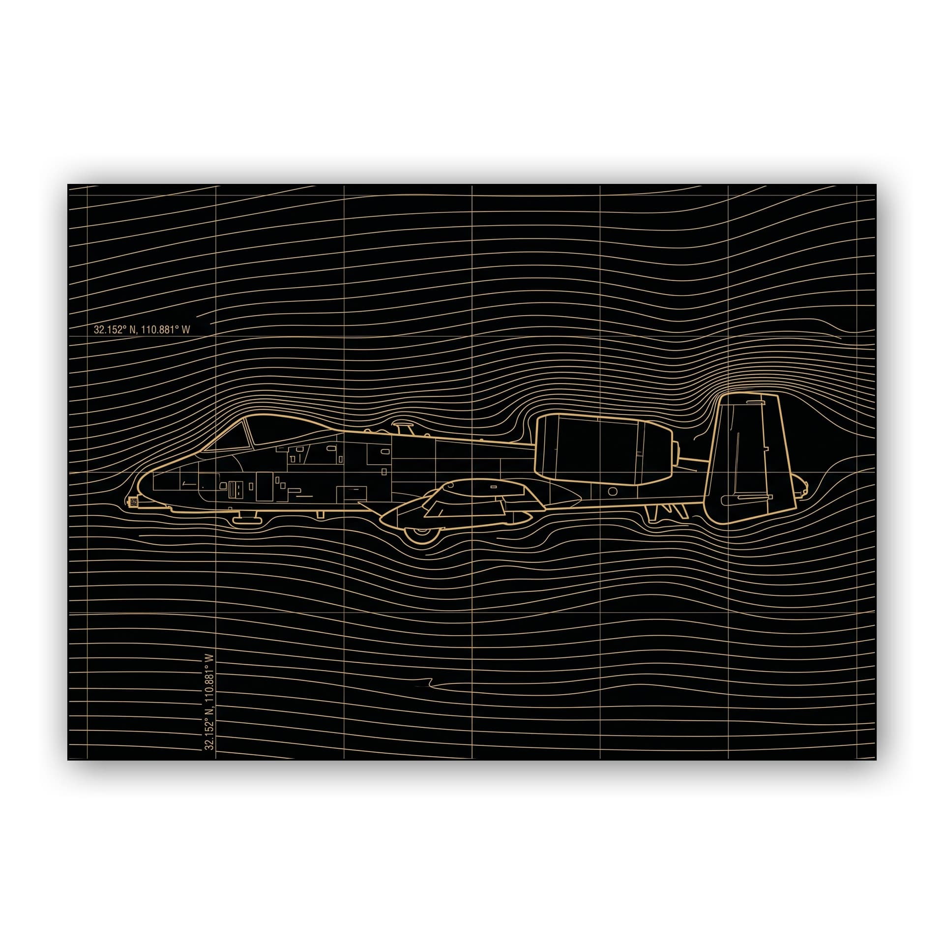 Topographic A-10 Thunderbolt II