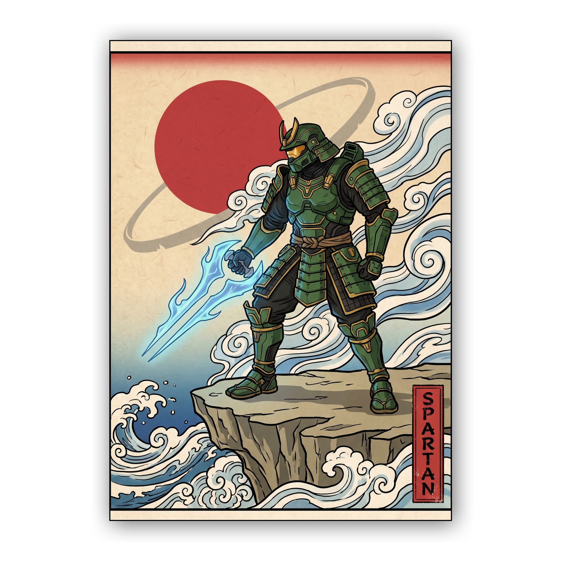 Ukiyo-e Spartan Samurai