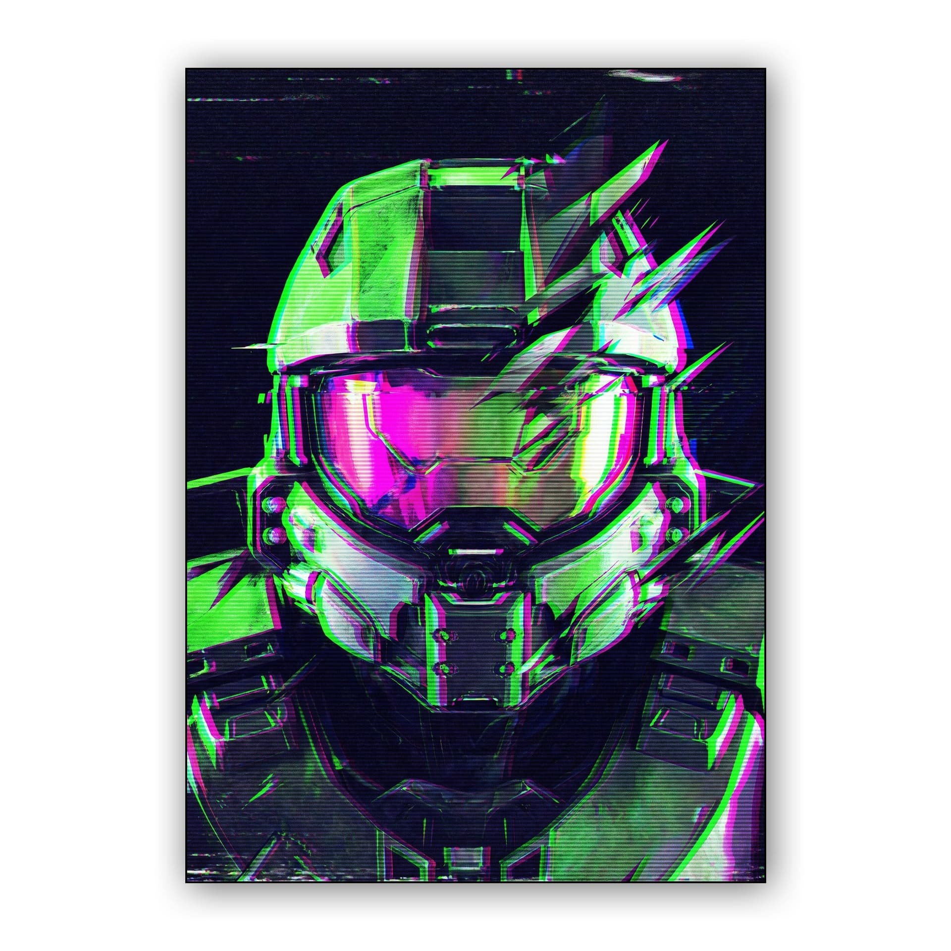 Master Chief Glitch Art Portrait
