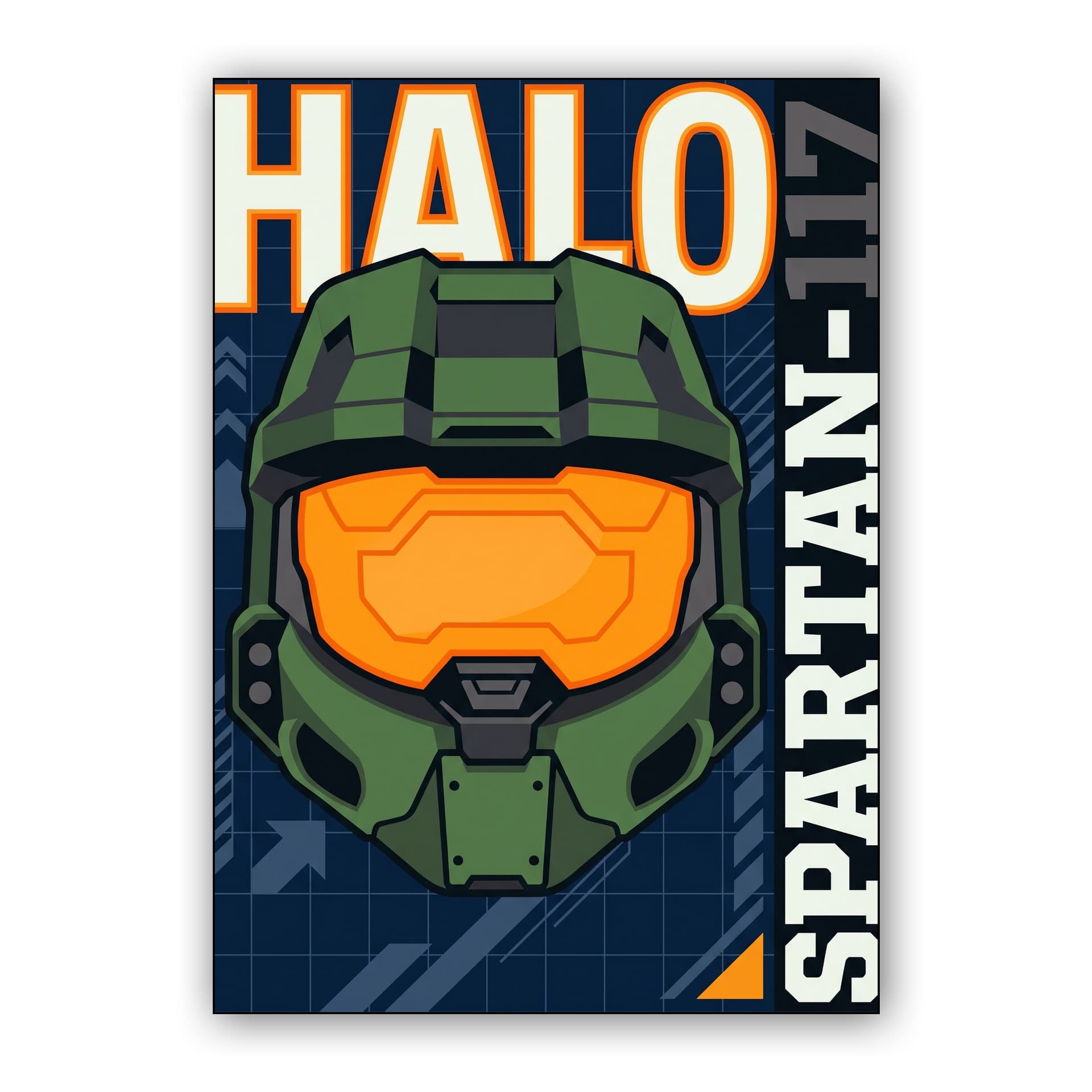 Spartan-117 Flat Art Poster