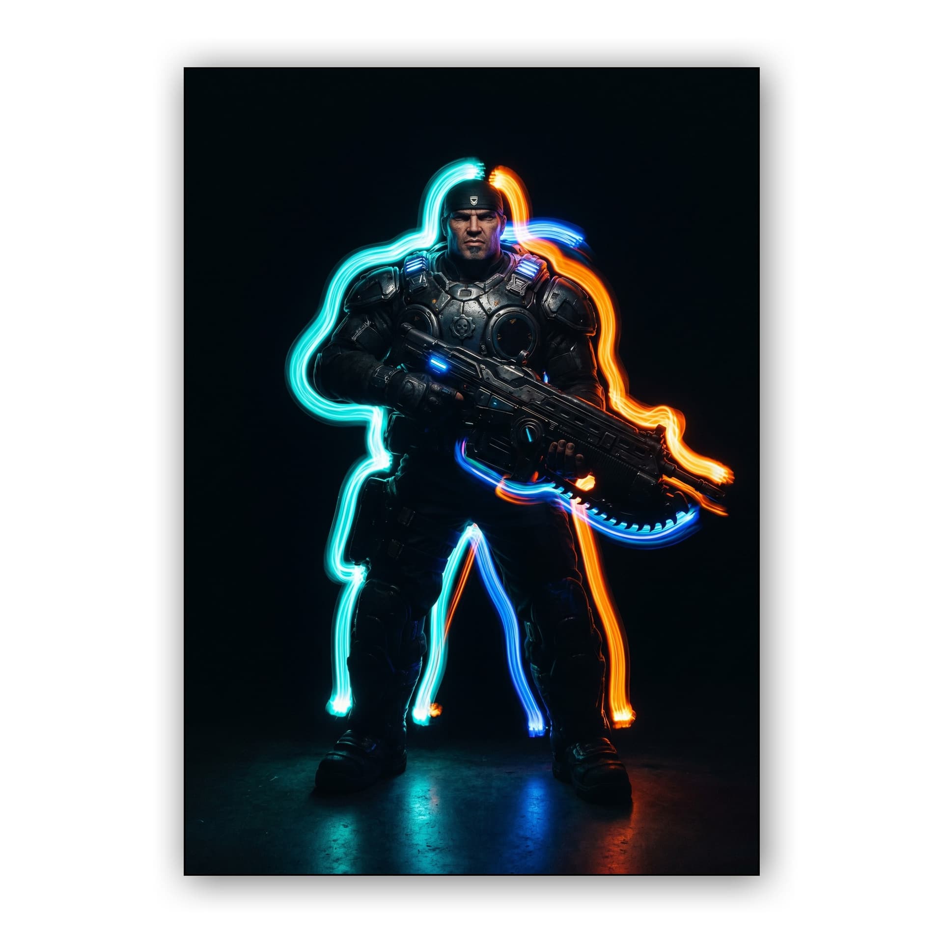 Marcus Fenix Neon Light Trails