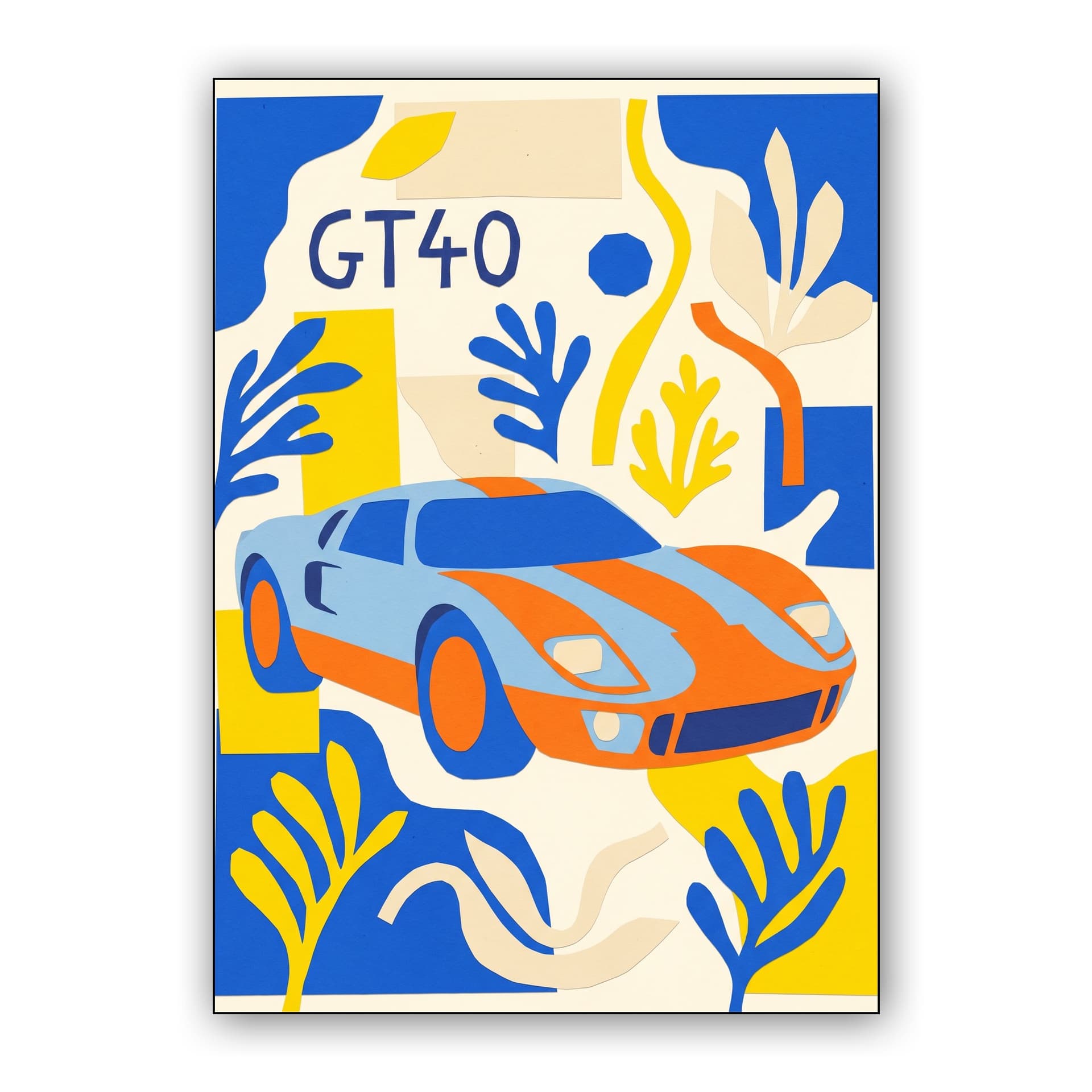 Ford GT40 Gulf Matisse Style Cutout