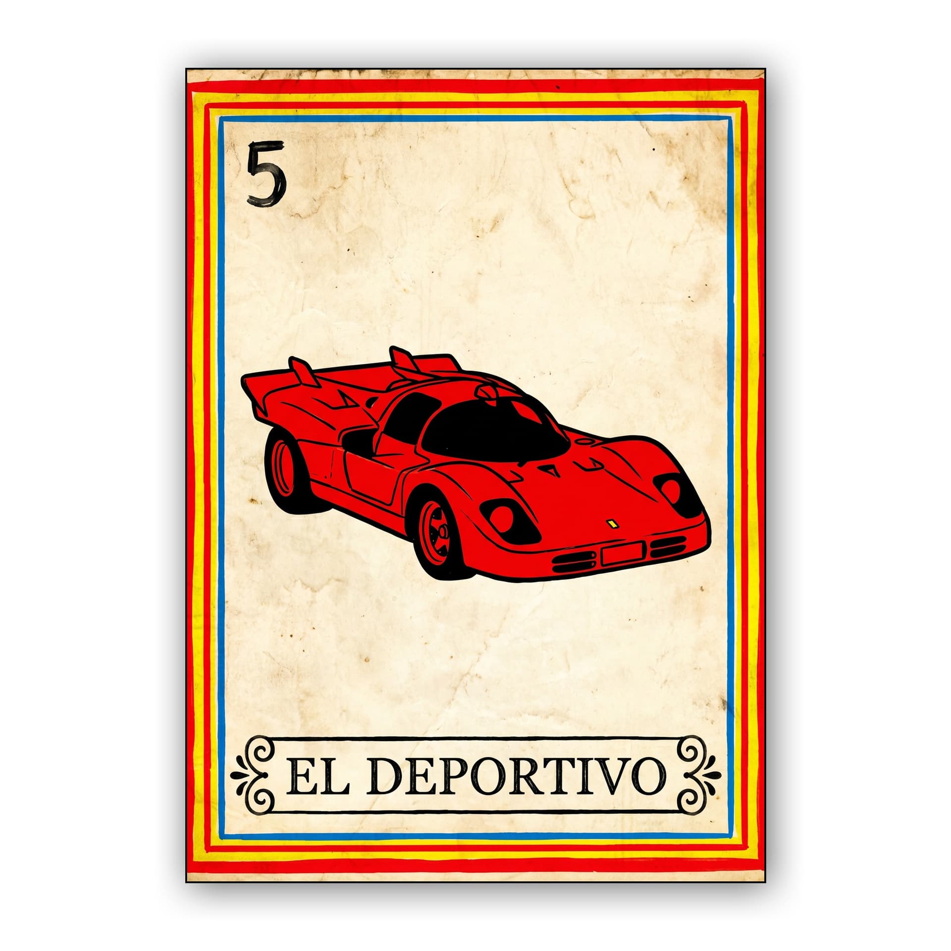 Ferrari 512S El Deportivo Loteria Card