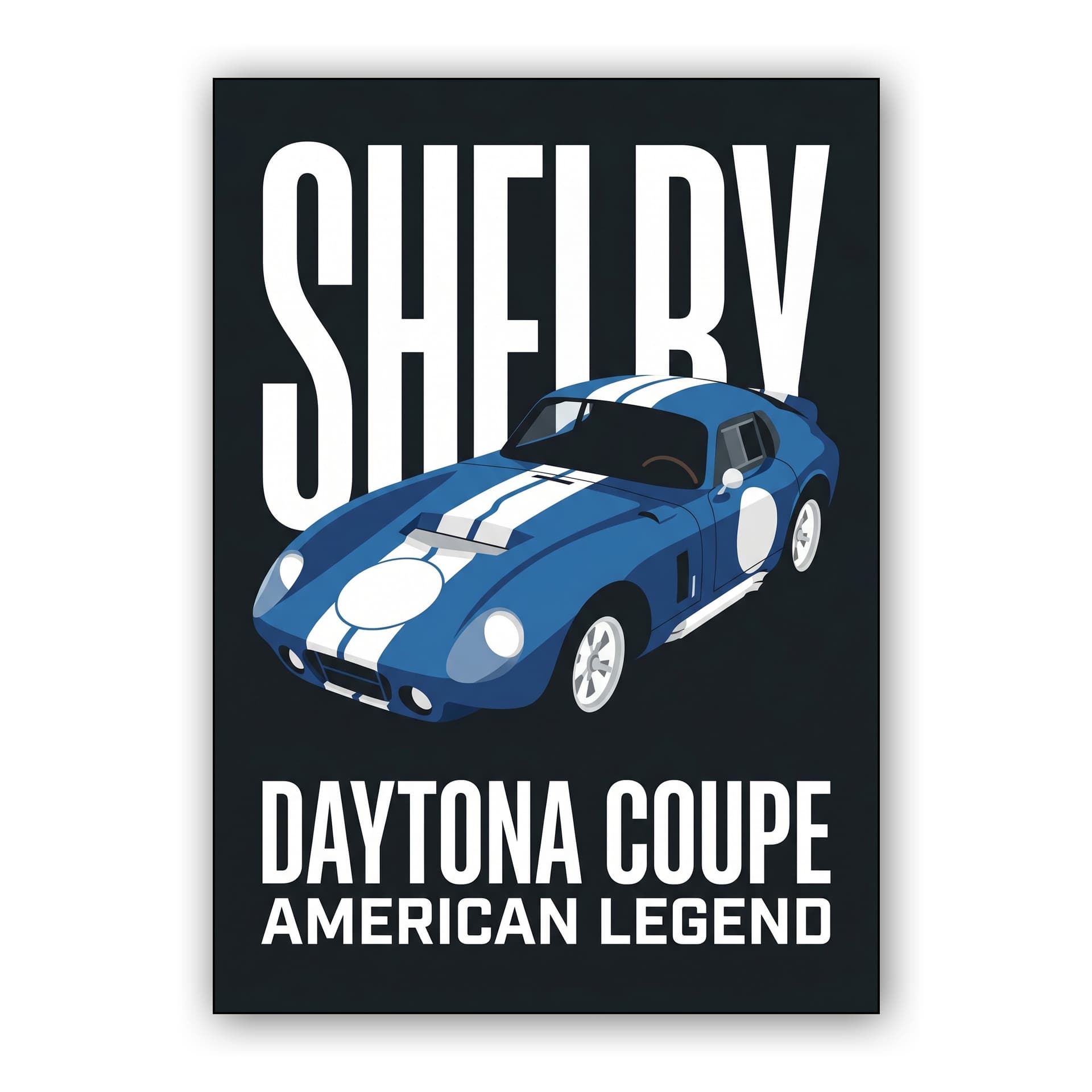 Shelby Daytona Coupe American Legend Retro Illustration