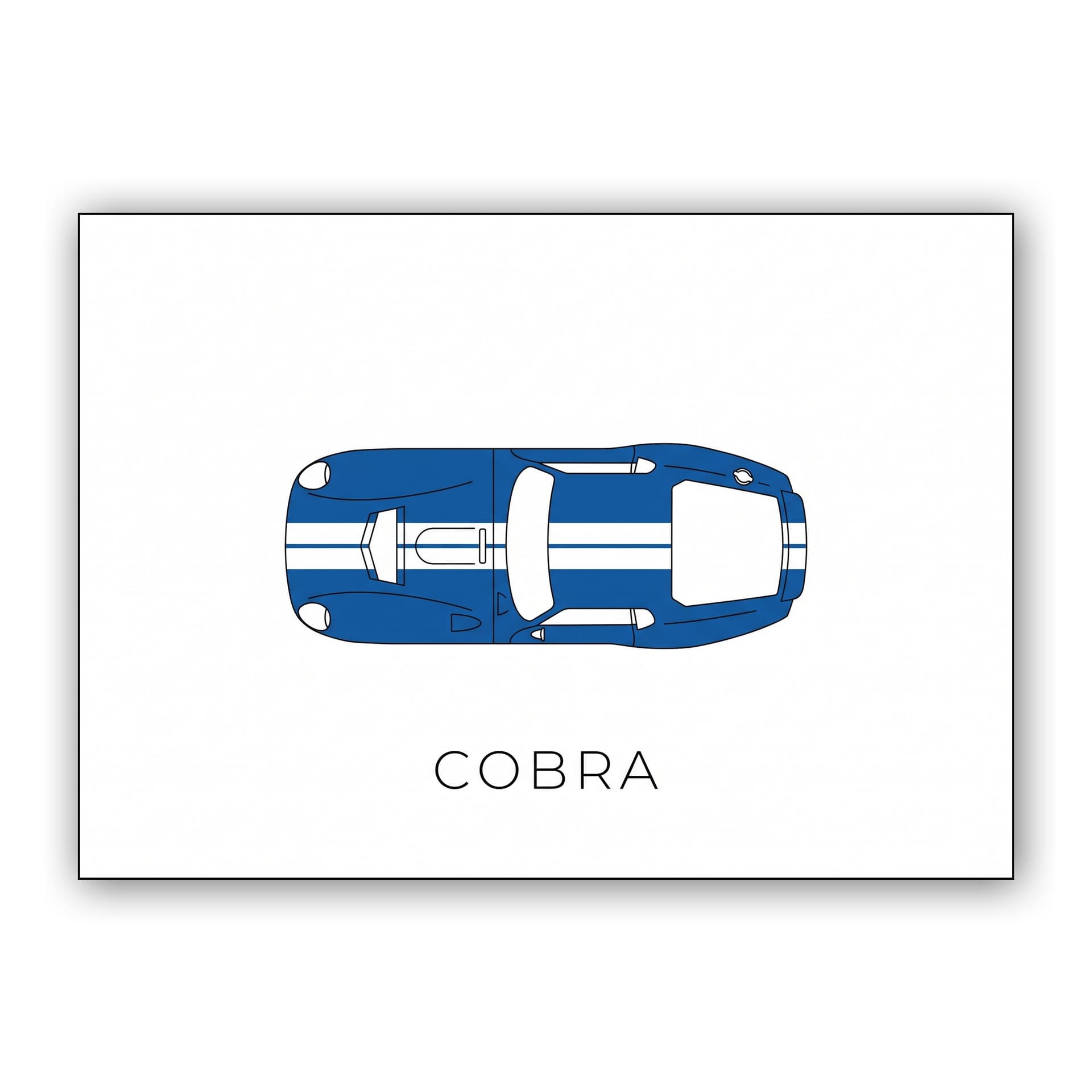 Shelby Cobra Daytona Coupe Minimalist Line Art