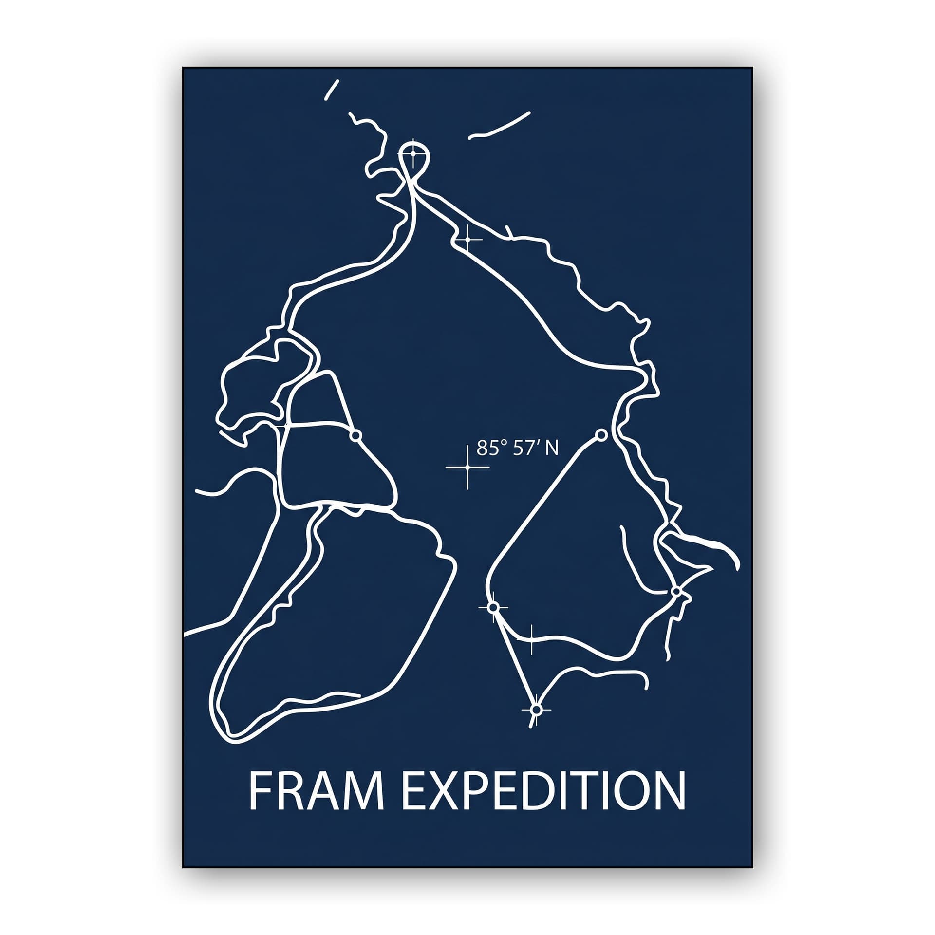 Fram Expedition Arctic Coordinates