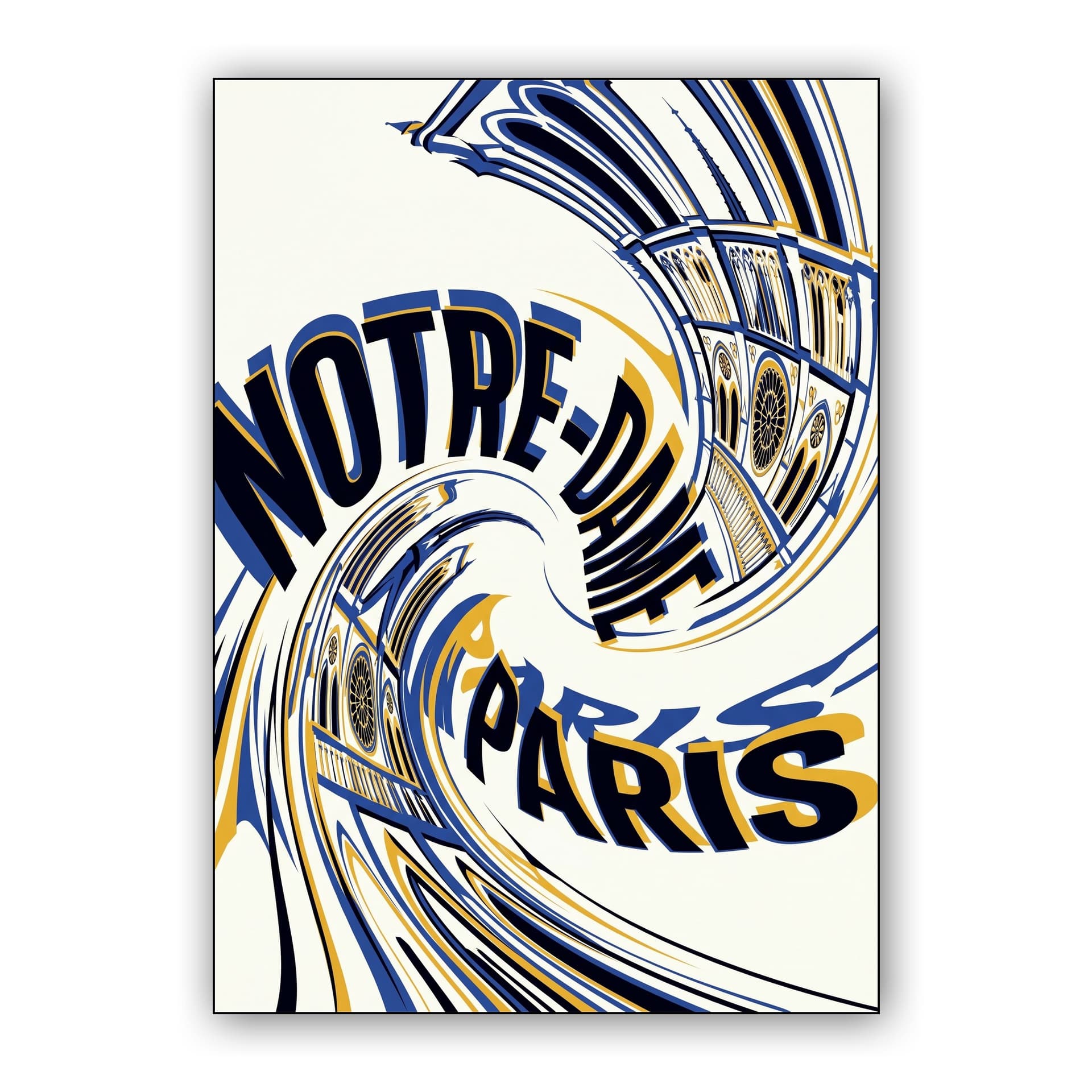 Notre-Dame Psychedelic Swirl