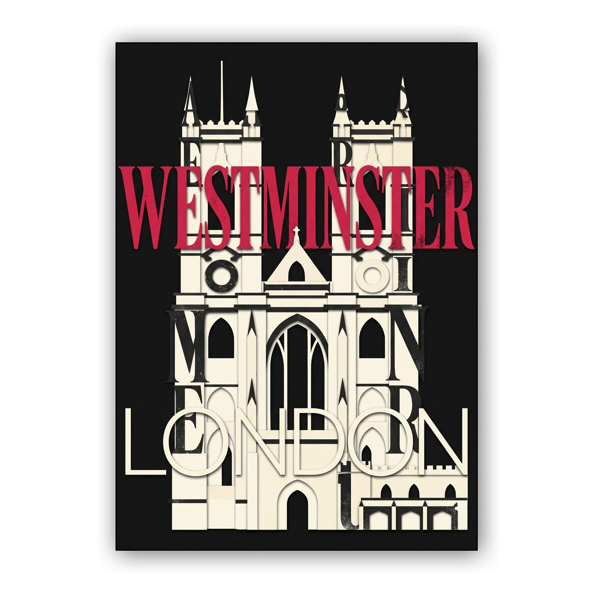 Minimalist Westminster Abbey London Graphic