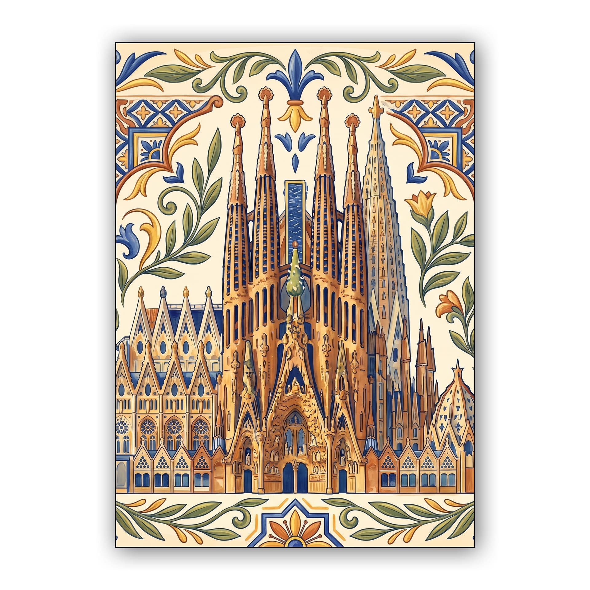 Sagrada Familia Majolica Motif