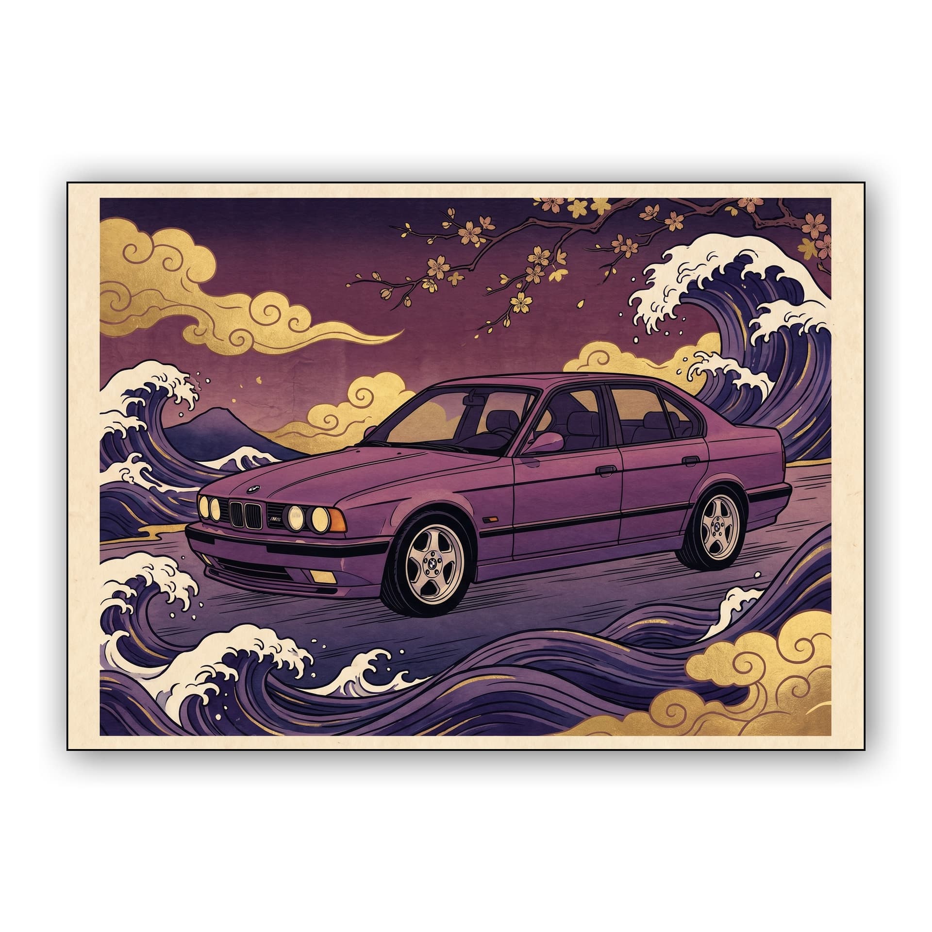 BMW E34 Great Wave Ukiyo-e