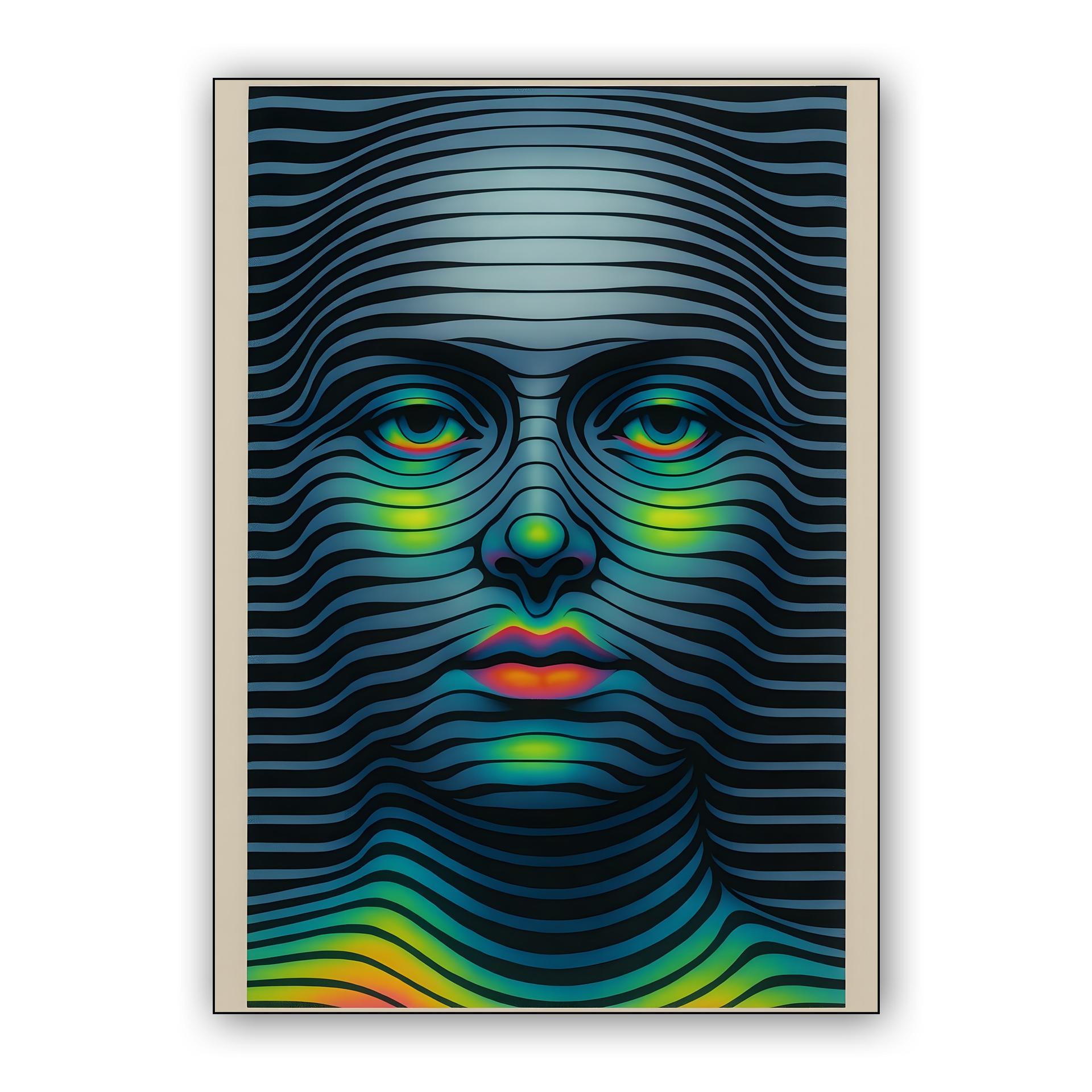 Neon Waveform Portrait