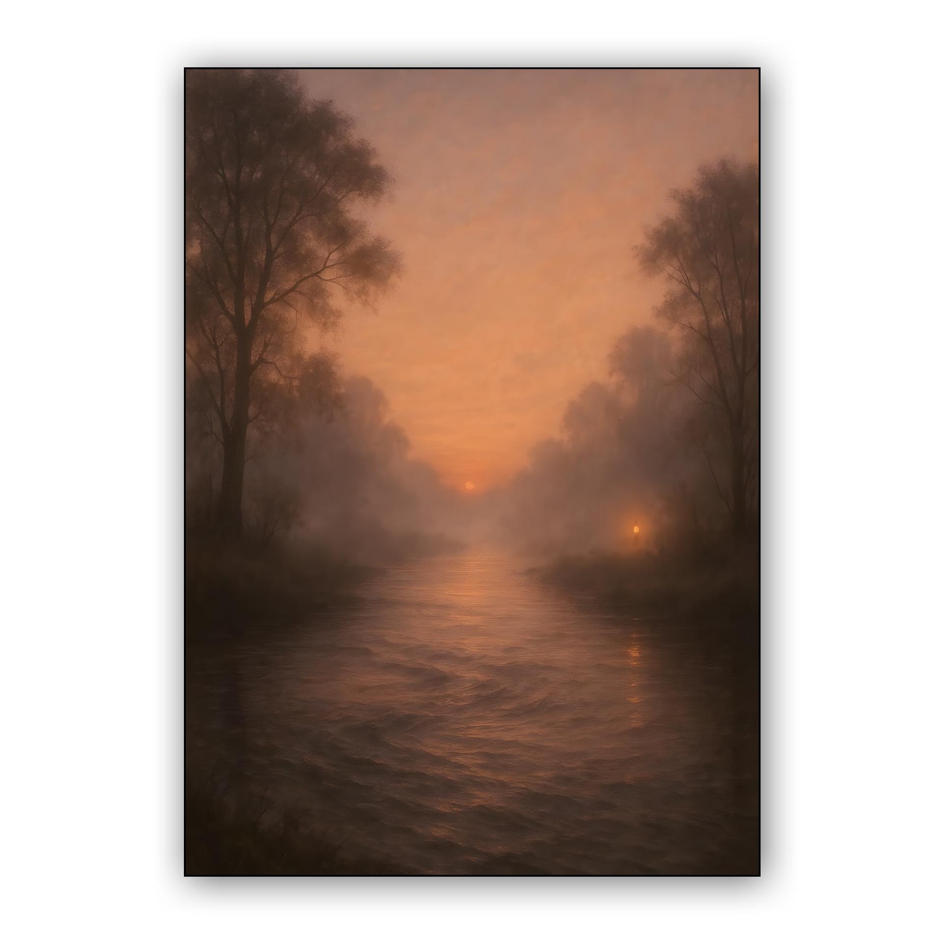 Misty River Sunrise