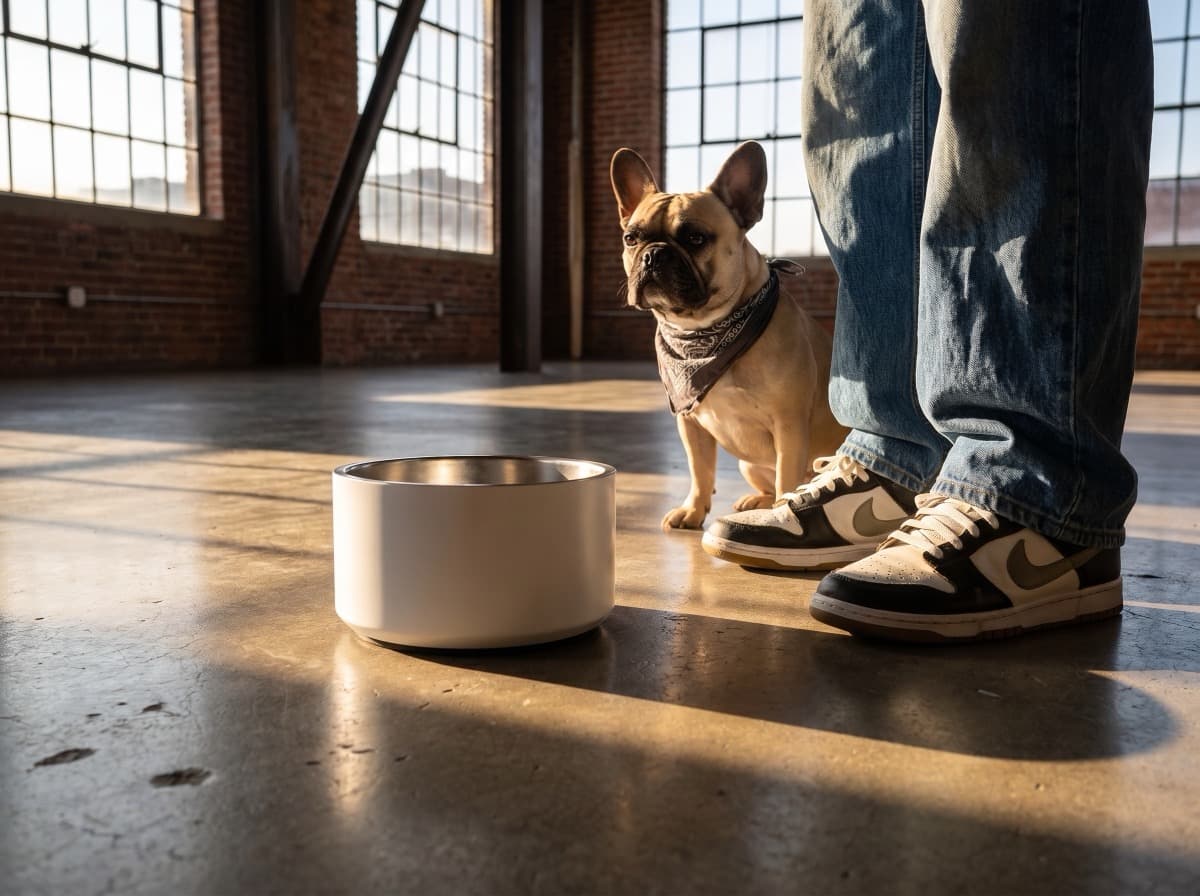 Stainless steel printed pet bowl